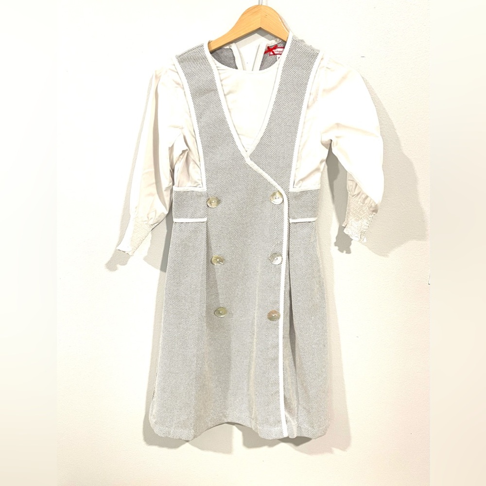 Melange Girl white and gray dress Size 18 girls